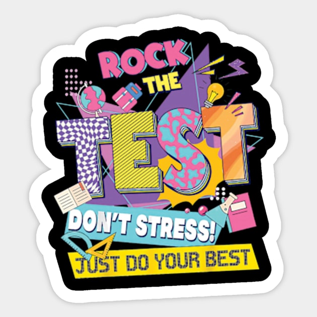 ROCK The Test Colorful Testing Day Sticker by Mimimoo